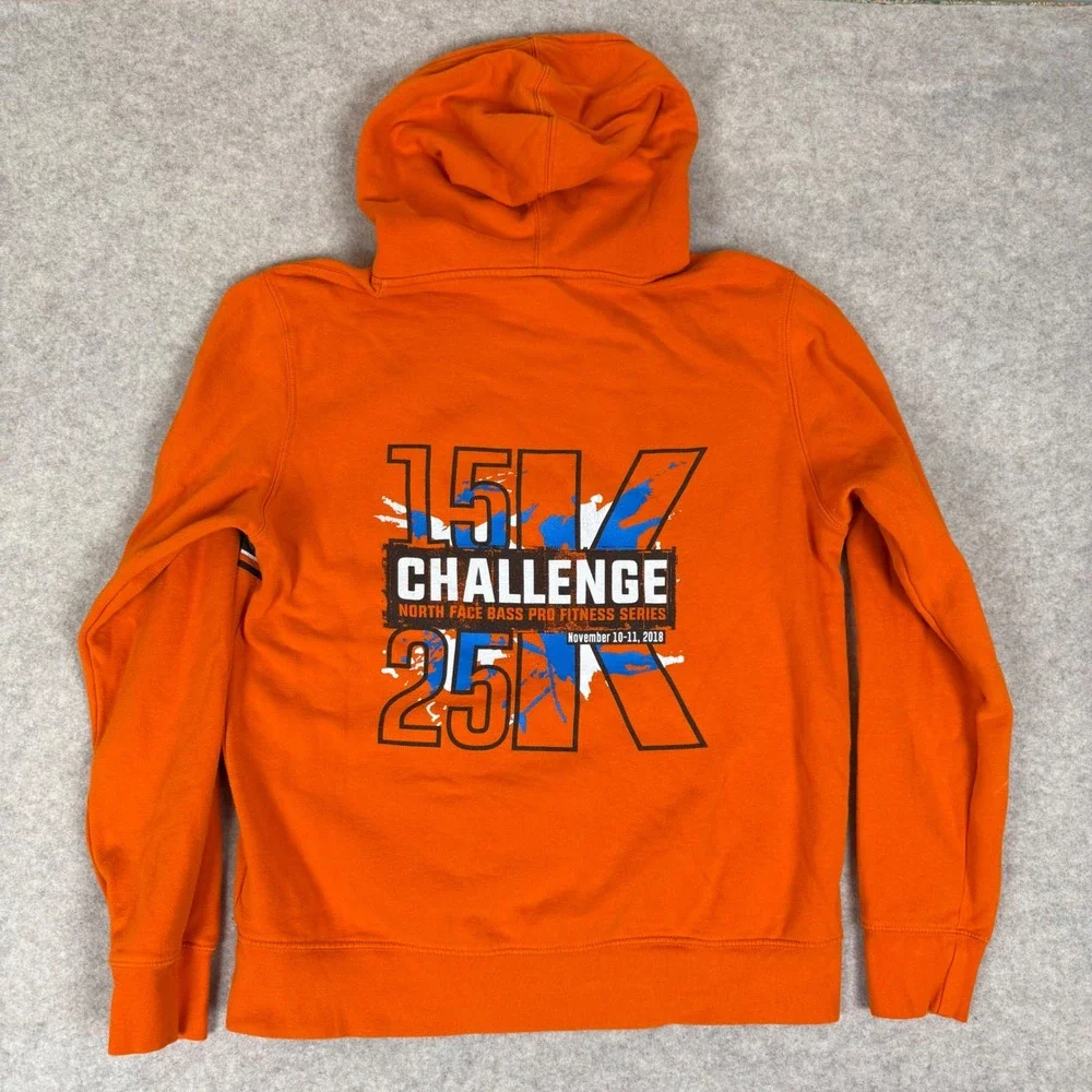 The North Face Hoodie Medium Run Dogwood 15K/25K Orange Graphic A352F